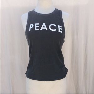 Chaser: Vintage Black “Peace” Tank